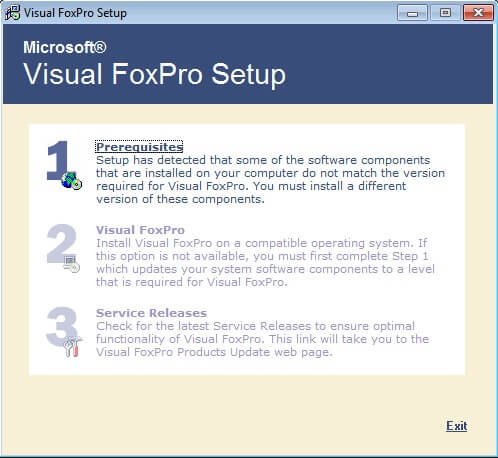Visual Foxpro Database Windows 10